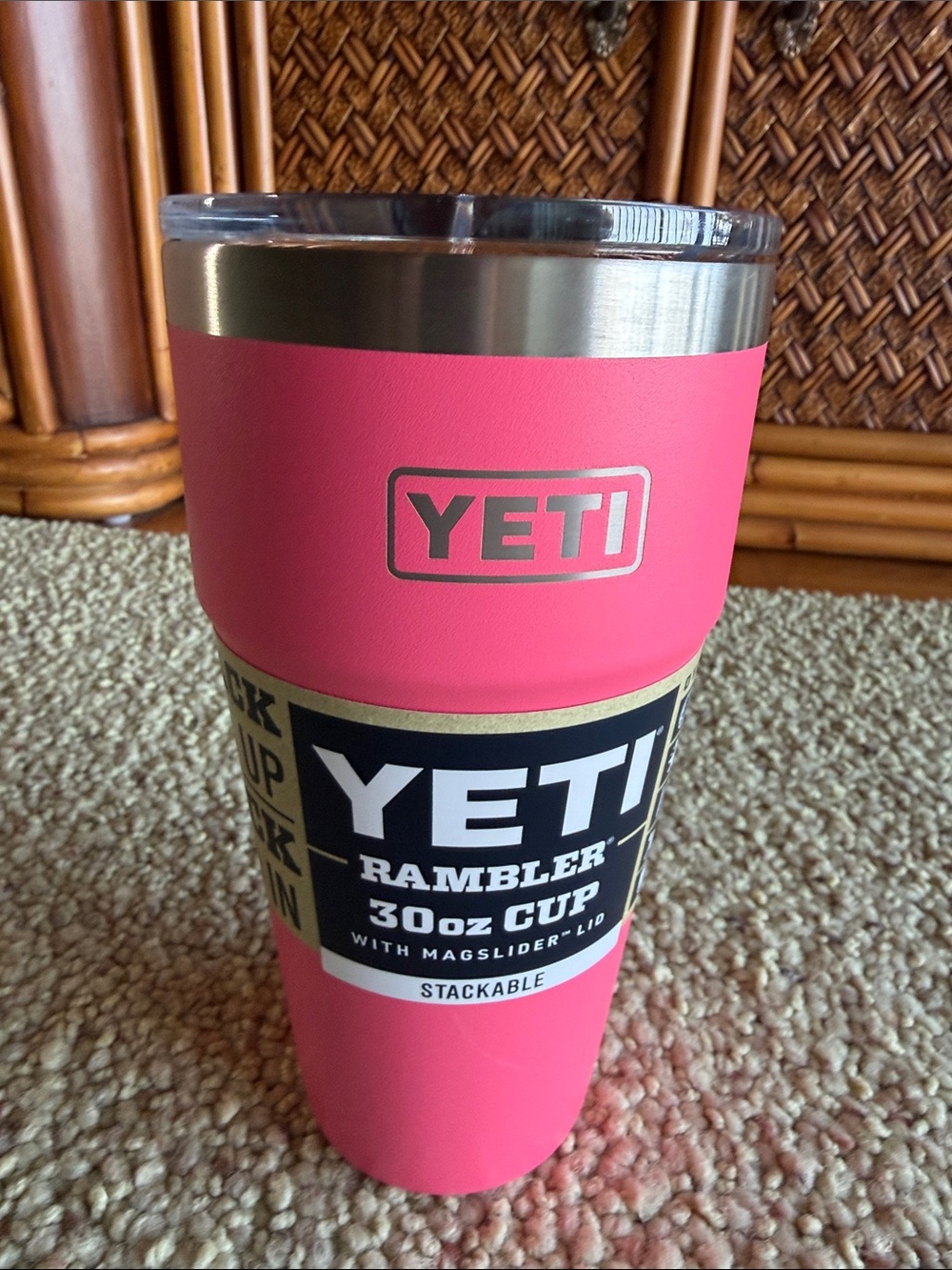 Yeti Rambler 30oz Tumbler in Pink with MagSlider Lid